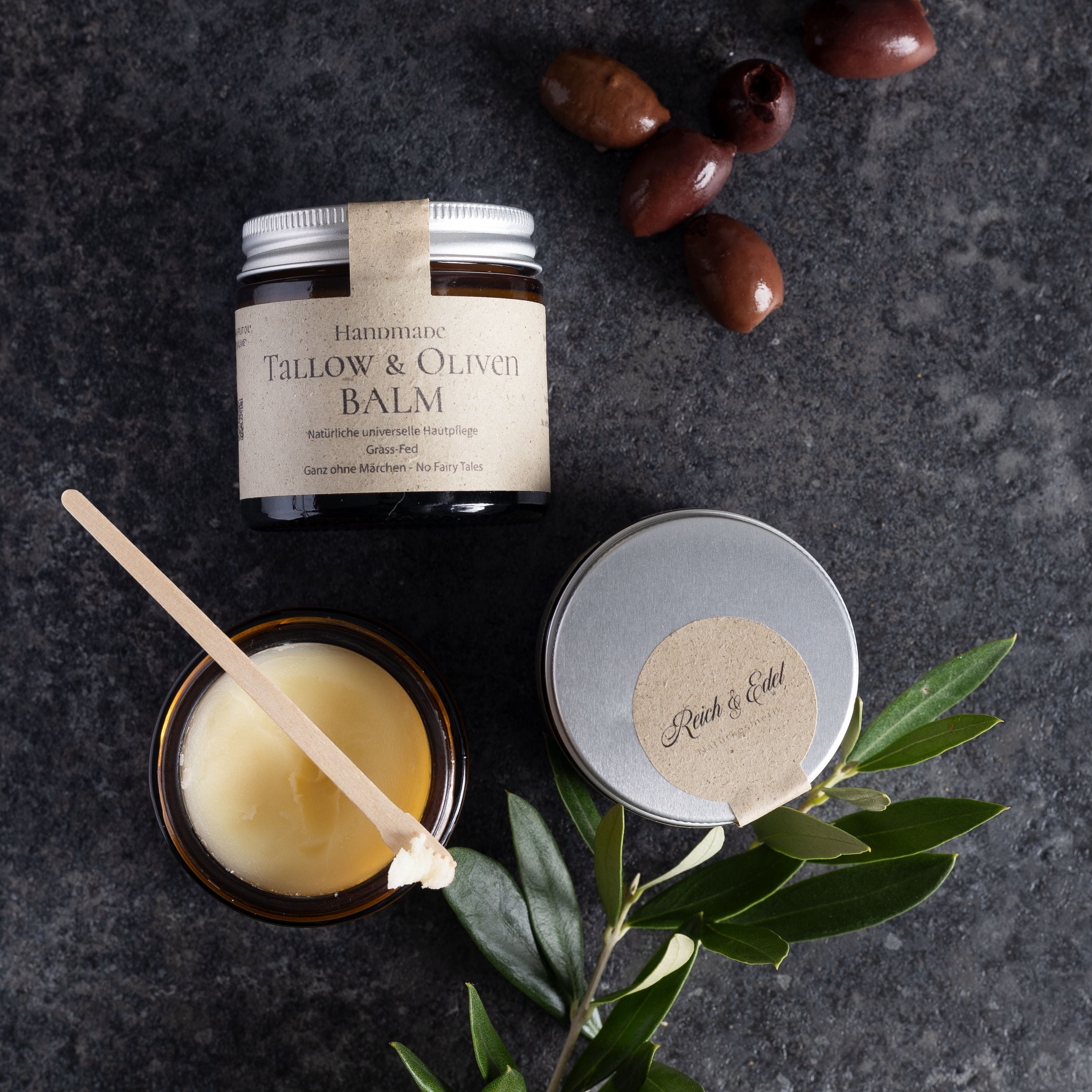 Familienvorrat 3x Tallow & Oliven Balm